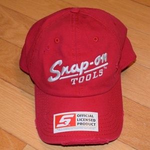 New Snap On Tools Red Distressed Hat